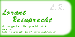 lorant reinprecht business card